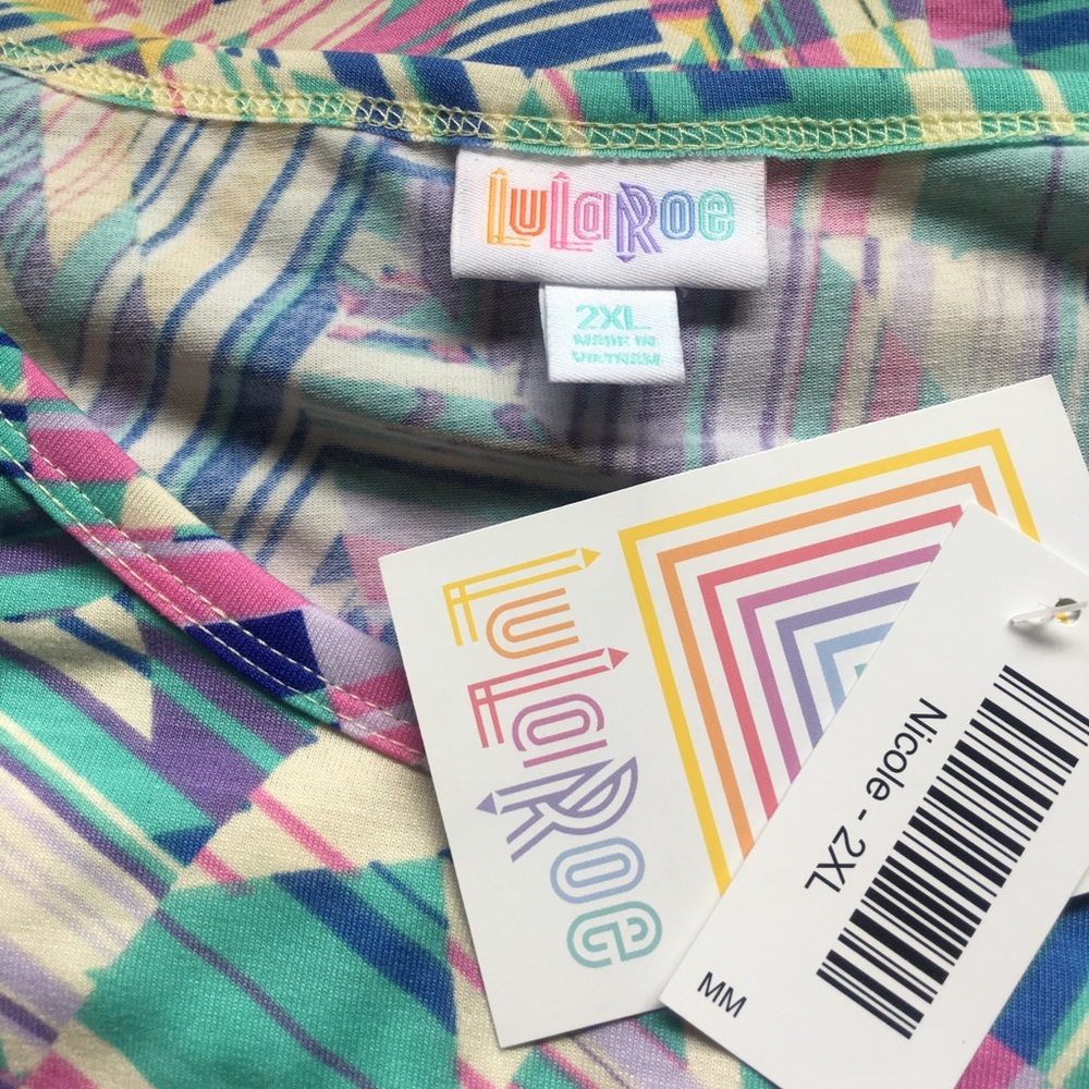 LuLaRoe Nicole dress 2X. New with tags, fun print